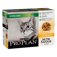 PURINA Pro Plan Sterilised Nutrisavour, Pui, hrană umedă pisici sterilizate, (în sos) PURINA Pro Plan Sterilised Nutrisavour, Pui, pachet economic plic hrană umedă pisici sterilizate, (în sos), 85g x 10 - 5