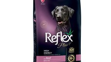 REFLEX Plus High Energy, XS-XL, Vită, hrană uscată câini, activitate intensă, 15kg