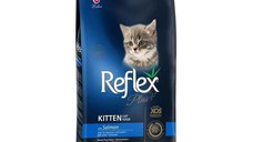 REFLEX Plus Kitten, Somon, hrană uscată pisici junior, 15kg