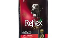 REFLEX Plus Light & Sterilised, M-L, Miel și Orez, hrană uscată câini sterilizați, obezitate, 15kg