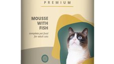REMI PREMIUM Mousse cu peste pentru pisici, hrana umeda la conserva, 400 g