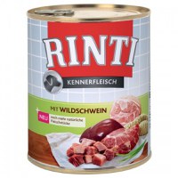 RINTI, XS-XL, Mistreț, conservă hrană umedă fără cereale câini, (în suc propriu), 800g - 2