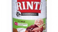 RINTI, XS-XL, Vânat, conservă hrană umedă fără cereale câini, (în suc propriu), 800g