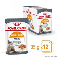 ROYAL CANIN Hair&Skin Care Adult hrană umedă pisici piele & blană (în aspic), bax, 85g x 12buc - 2