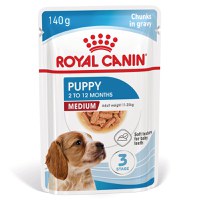 ROYAL CANIN Medium Puppy, hrană umedă câini junior, (în sos), bax, 140g x 10buc - 2