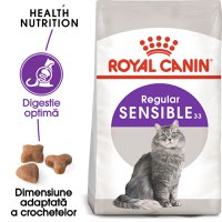 ROYAL CANIN Sensible Adult, hrană uscată pisici, digestie optimă, 2kg - 1