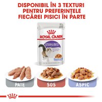 ROYAL CANIN Sterilised Adult hrană umedă pisici sterilizate (în aspic), 85g - 8