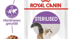 ROYAL CANIN Sterilised Adult, hrană umedă pisici sterilizate, (în sos), 85g