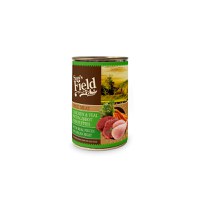 SAM'S FIELD True Meat For Puppies, XS-XL, Pui și Vițel, conservă hrană umedă fără cereale câini junior, (în aspic), 400g - 2