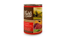 SAM'S FIELD True Meat, XS-XL, Vită și dovleac, conservă hrană umedă fără cereale câini, (în aspic), 400g