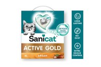 SANICAT Active Gold, Argan, așternut igienic pisici, granule, bentonită, aglomerant, neutralizare mirosuri, 6l - 4