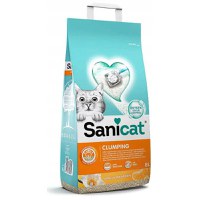 SANICAT Clumping, Vanilie, așternut igienic pisici, granule, bentonită, aglomerant, neutralizare mirosuri, 8l - 1