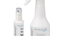 SANOCYN Forte Rani si Leziuni Cutanate, îngrijire răni soluție câini și pisici, antibacteriană, flacon, 75ml