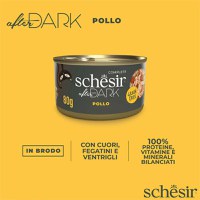 SCHESIR After Dark, Pui, conservă hrană umedă fără cereale pisici, (în supă), 80g - 7