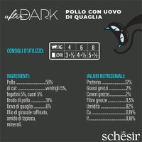 SCHESIR After Dark, Pui și Ou de Prepeliță, conservă hrană umedă fără cereale pisici, (în supă), 80g - 5