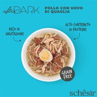 SCHESIR After Dark, Pui și Ou de Prepeliță, conservă hrană umedă fără cereale pisici, (în supă), 80g - 6
