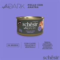 SCHESIR After Dark, Pui și Rață, conservă hrană umedă fără cereale pisici, (în supă), 80g - 7