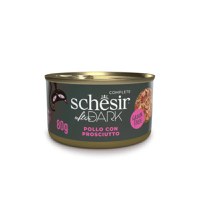 SCHESIR After Dark, Pui și Șuncă, conservă hrană umedă fără cereale pisici, (în supă), 80g - 1
