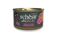 SCHESIR After Dark, Pui și Șuncă, conservă hrană umedă fără cereale pisici, (în supă), 80g