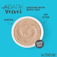SCHESIR After Dark Velvet Mousse, Pui și Ou de Prepeliță, plic hrană umedă fără cereale pisici, (mousse), 80g - 6