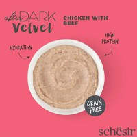 SCHESIR After Dark Velvet Mousse, Pui și Vită, plic hrană umedă fără cereale pisici, (mousse), 80g - 6