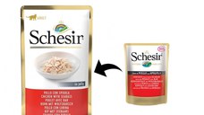 Schesir Cat Pui & Biban de Mare in Jelly, 85 g