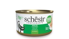SCHESIR Complementary In Jelly, Pui, conservă hrană umedă pisici, (în aspic), 70g