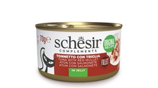 SCHESIR Complementary In Jelly, Ton și Cambula, conservă hrană umedă pisici, (în aspic), 70g