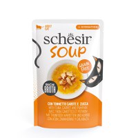SCHESIR Complementary Soup, Ton și dovleac, plic hrană umedă fără cereale pisici, (în supă), 40g - 1