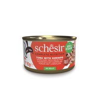SCHESIR Complete Nutrition, Ton și Creveți, conservă hrană umedă pisici, (în aspic), 85g - 1
