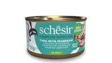 SCHESIR Complete Nutrition, Ton și Doradă, conservă hrană umedă pisici, (în aspic), 85g