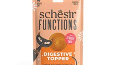 SCHESIR Functions Digestive Topper, dovleac, plic hrană umedă fără cereale pisici, sistem digestiv, (topping), 40g