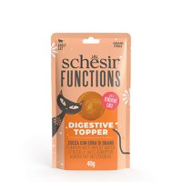 SCHESIR Functions Digestive Topper, dovleac, plic hrană umedă fără cereale pisici, sistem digestiv, (topping), 40g - 2