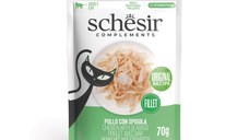 SCHESIR In Jelly, Pui și Biban, plic hrană umedă pisici, (în aspic), 70g