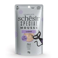 SCHESIR Special Light, Pui, plic hrană umedă fără cereale pisici, obezitate, (mousse), 70g - 2