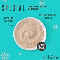 SCHESIR Special Skin & Coat, Somon și Pui, plic hrană umedă fără cereale pisici, piele & blană, (mousse), 70g - 6