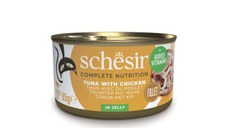 SCHESIR, Ton și Pui, conservă hrană umedă pisici, (în aspic), 85g
