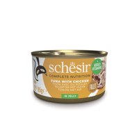 SCHESIR, Ton și Pui, conservă hrană umedă pisici, (în aspic), 85g - 1