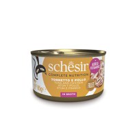 SCHESIR, Ton și Pui, conservă hrană umedă pisici, (în supă), 85g - 1
