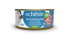 SCHESIR, Ton și Sardine, conservă hrană umedă pisici, (în aspic), 140g