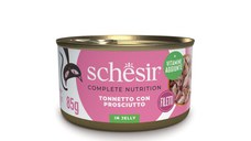 SCHESIR, Ton și Șuncă, conservă hrană umedă pisici, (în aspic), 85g