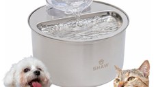 SHAW Clasic 9, fântână câini, rotundă, inox SHAW Clasic 9, fântână câini și pisici, rotundă, inox, argintiu, XS-M(4l)