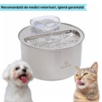 SHAW Clasic 9, fântână câini, rotundă, inox SHAW Clasic 9, fântână câini și pisici, rotundă, inox, argintiu, XS-M(4l) - 2