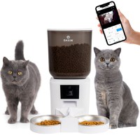SHAW Smart, hrănitor automat câini, 2 boluri rotunde, programabil, aplicație mobilă, PVC SHAW Smart, hrănitor automat câini și pisici, 2 boluri rotunde, programabil, aplicație mobilă, PVC, alb, XS-S(7l) - 1