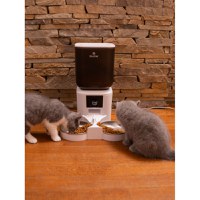 SHAW Smart, hrănitor automat câini, 2 boluri rotunde, programabil, aplicație mobilă, PVC SHAW Smart, hrănitor automat câini și pisici, 2 boluri rotunde, programabil, aplicație mobilă, PVC, alb, XS-S(7l) - 3