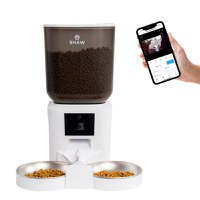 SHAW Smart, hrănitor automat câini, 2 boluri rotunde, programabil, aplicație mobilă, PVC SHAW Smart, hrănitor automat câini și pisici, 2 boluri rotunde, programabil, aplicație mobilă, PVC, alb, XS-S(7l) - 4