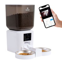 SHAW Smart, hrănitor automat câini, 2 boluri rotunde, programabil, aplicație mobilă, PVC SHAW Smart, hrănitor automat câini și pisici, 2 boluri rotunde, programabil, aplicație mobilă, PVC, alb, XS-S(7l) - 5
