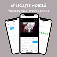 SHAW Smart, hrănitor automat câini, 2 boluri rotunde, programabil, aplicație mobilă, PVC SHAW Smart, hrănitor automat câini și pisici, 2 boluri rotunde, programabil, aplicație mobilă, PVC, alb, XS-S(7l) - 10