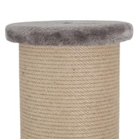 SHAW, stâlp de zgâriat cilindric pisici, 1 etaj, MDF și sisal, elemente de zgâriat, elemente atârnate, gri, 50x50x106cm - 4