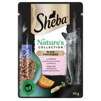 SHEBA Nature's Collection, Somon, plic hrană umedă fără cereale pisici, (în sos), bax, 85g x 28buc - 1